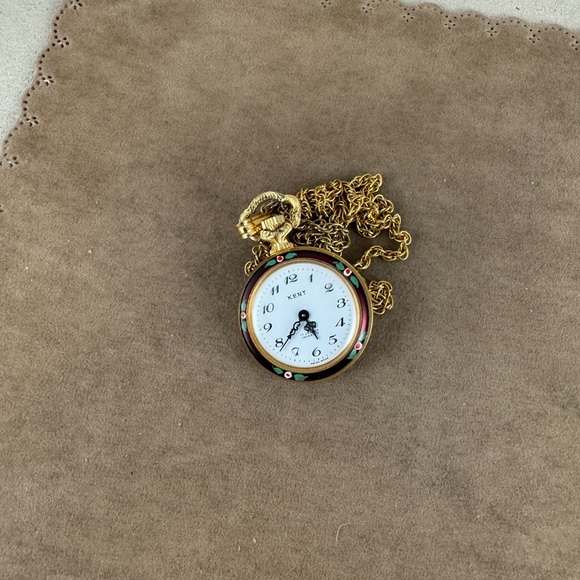 Kent Swiss Pendant Watch with 28 inch Necklace 17 Jewels Hand Wind - Picture 8 of 8